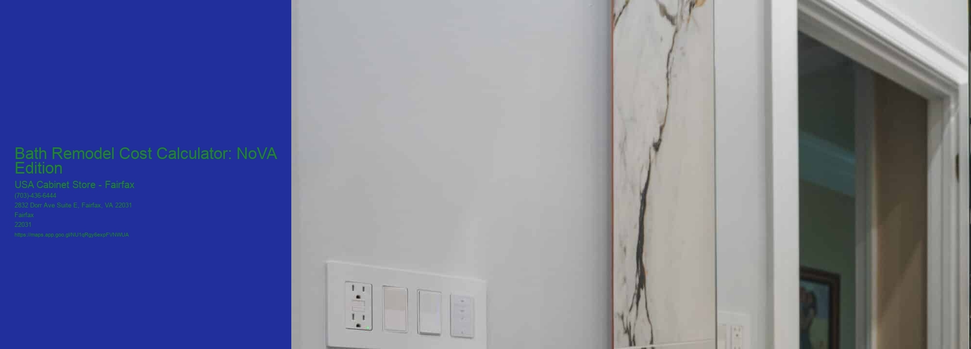 Bath Remodel Cost Calculator: NoVA Edition