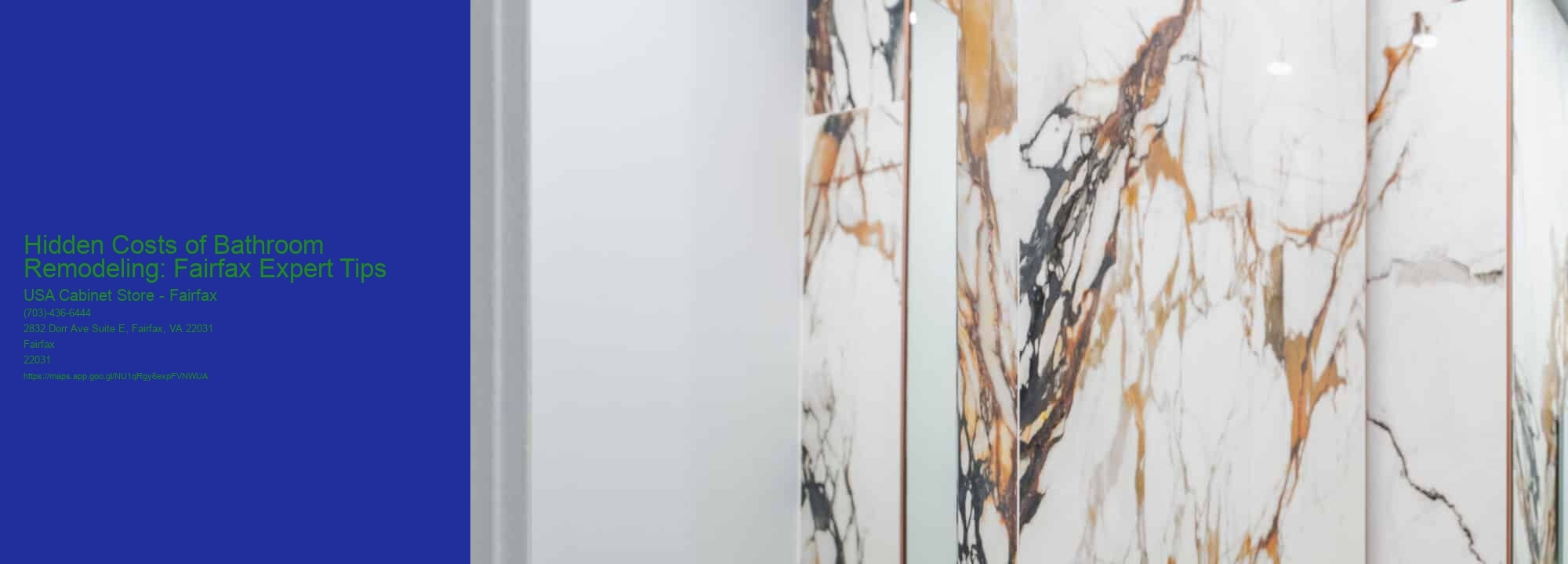 Hidden Costs of Bathroom Remodeling: Fairfax Expert Tips