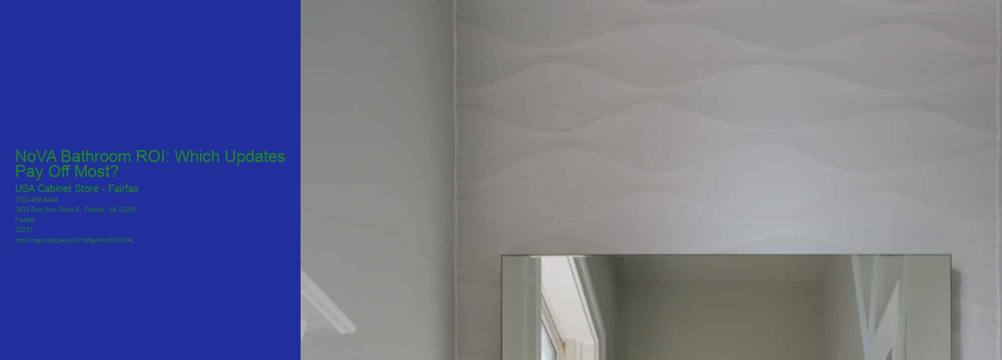 NoVA Bathroom ROI: Which Updates Pay Off Most?