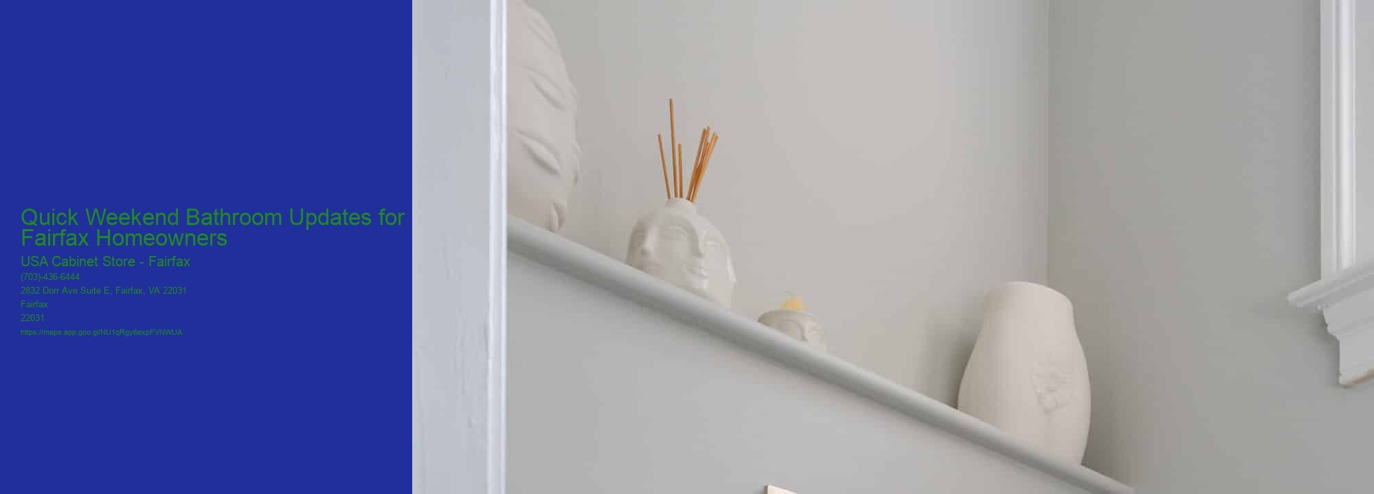 Quick Weekend Bathroom Updates for Fairfax Homeowners