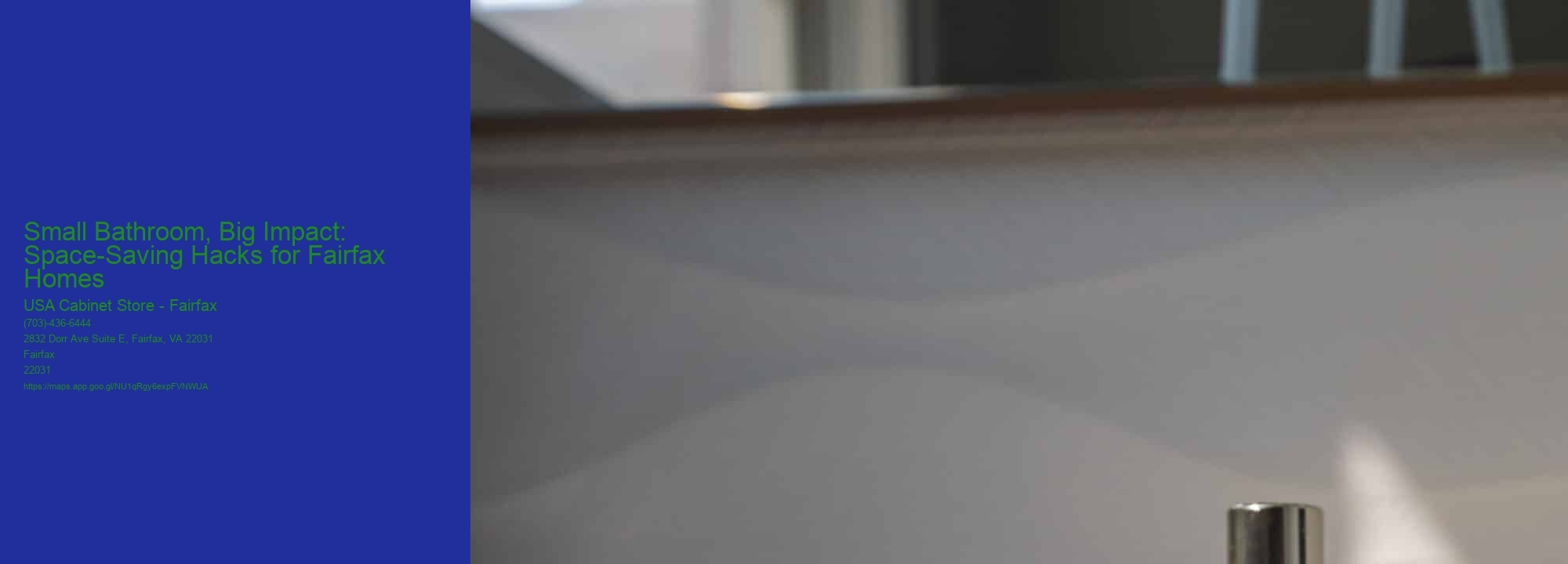 Small Bathroom, Big Impact: Space-Saving Hacks for Fairfax Homes