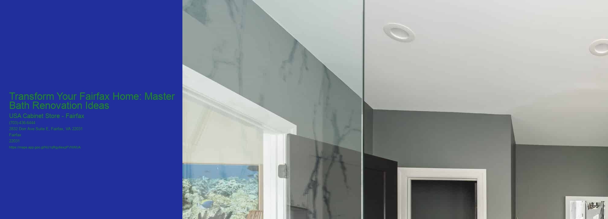 Transform Your Fairfax Home: Master Bath Renovation Ideas